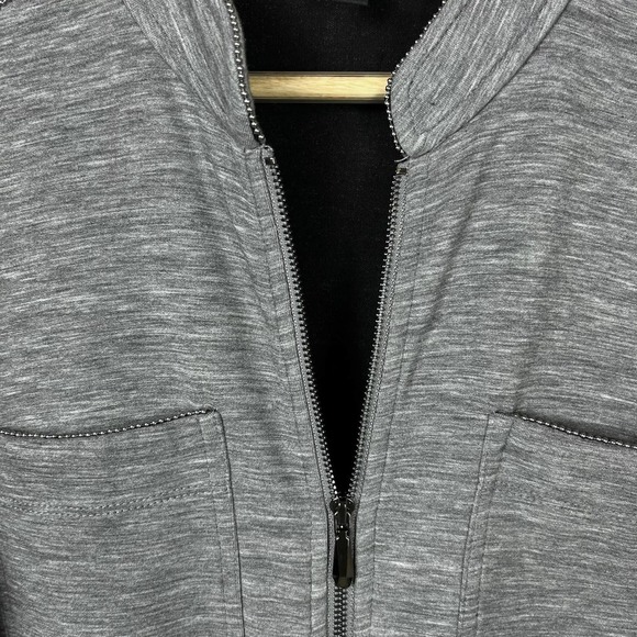 White House Black Market Zip front gray Jumpsuit size‎ 2 - Picture 8 of 12
